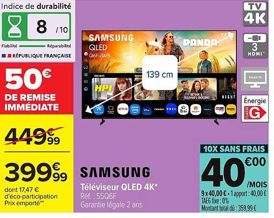 Samsung Téléviseur QLED 4K*