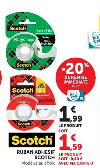 Scotch Ruban adhésif Scotch Modèles au choix