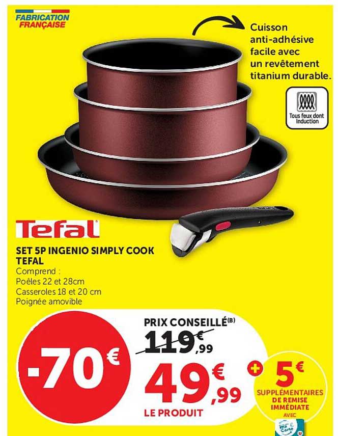 SET 5P INGENIO SIMPLY COOK TEFAL