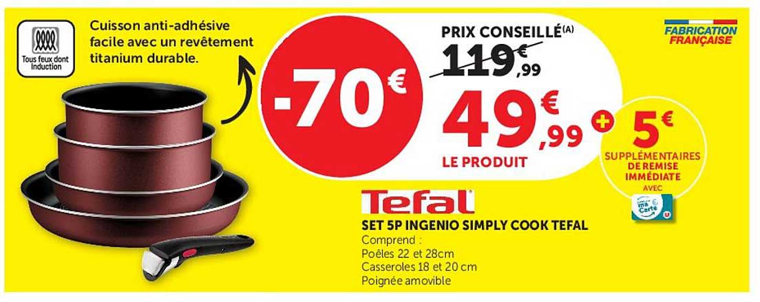 SET 5P INGENIO SIMPLY COOK TEFAL