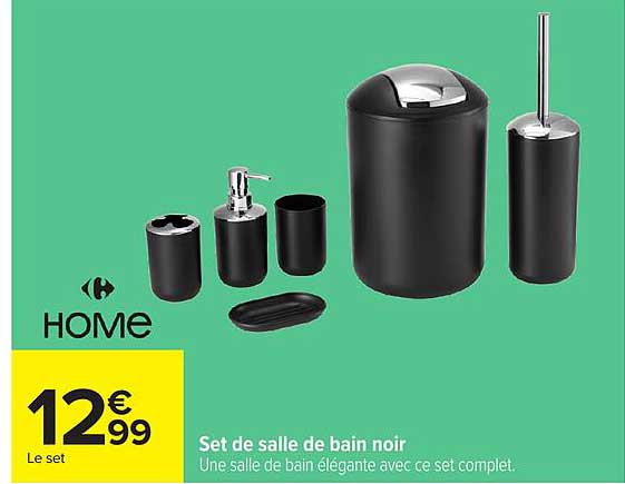 Set de salle de bain noir