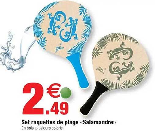 Set raquettes de plage «Salamandre»