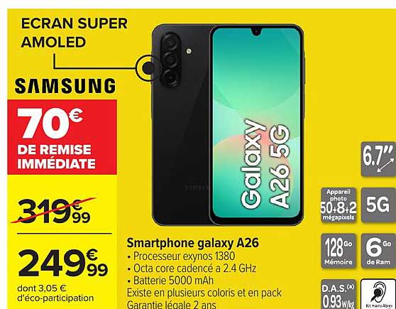 Smartphone galaxy A26