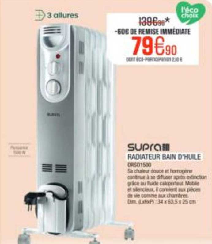 SUPRA RADIATEUR BAIN D'HUILE