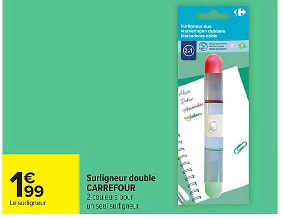 Surligneur double CARREFOUR