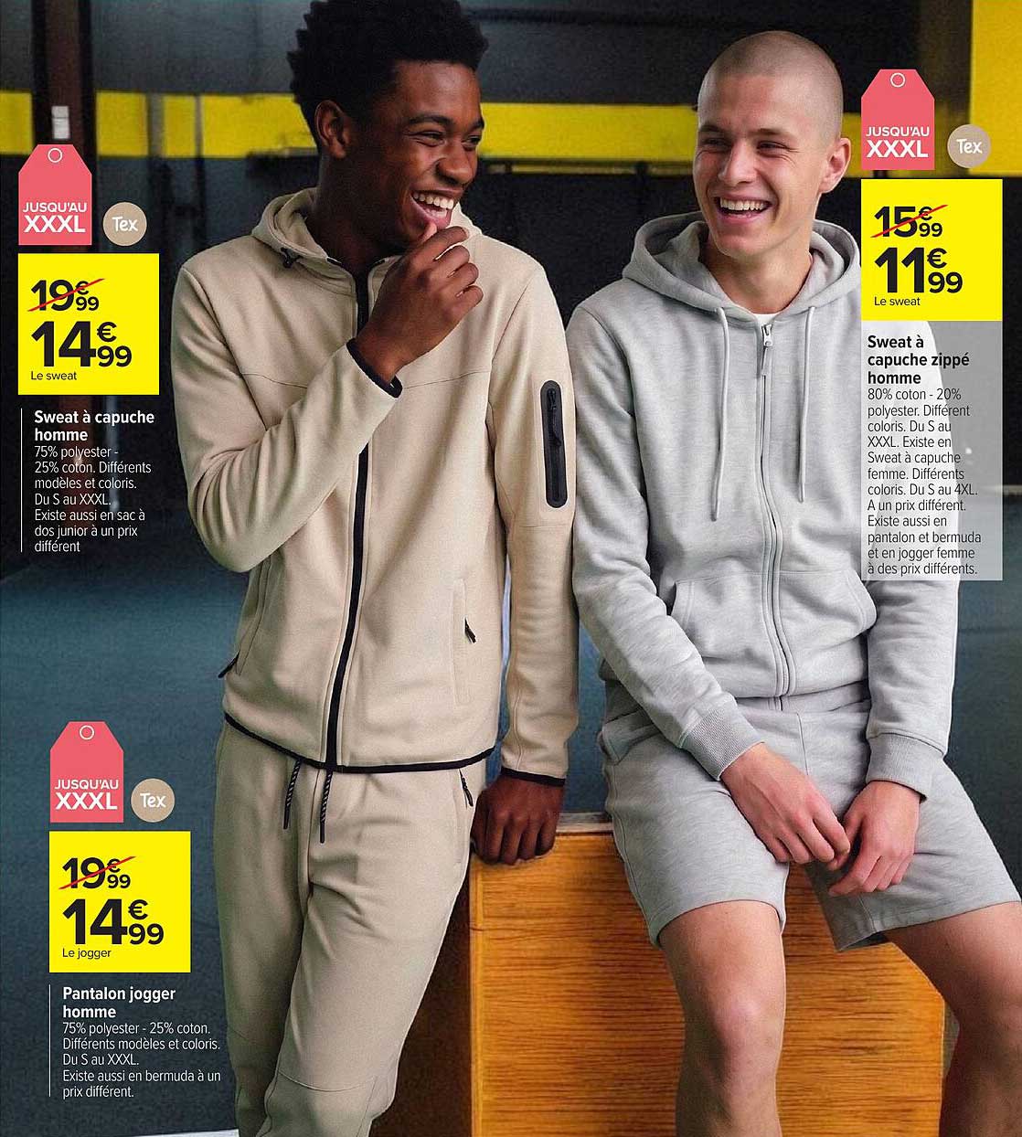 Sweat à capuche homme