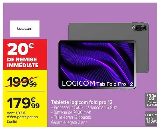 Tablette logicom fold pro 12
