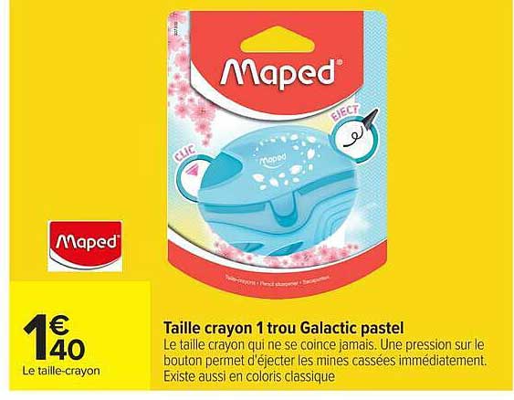 Taille crayon 1 trou Galactik pastel
