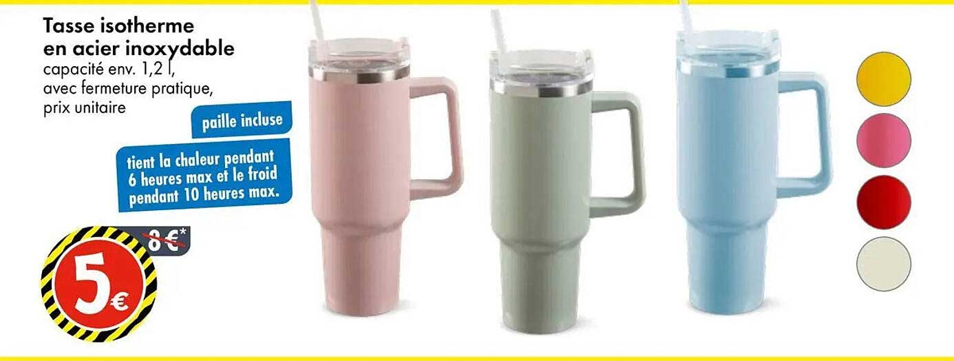 Tasse isotherme en acier inoxydable