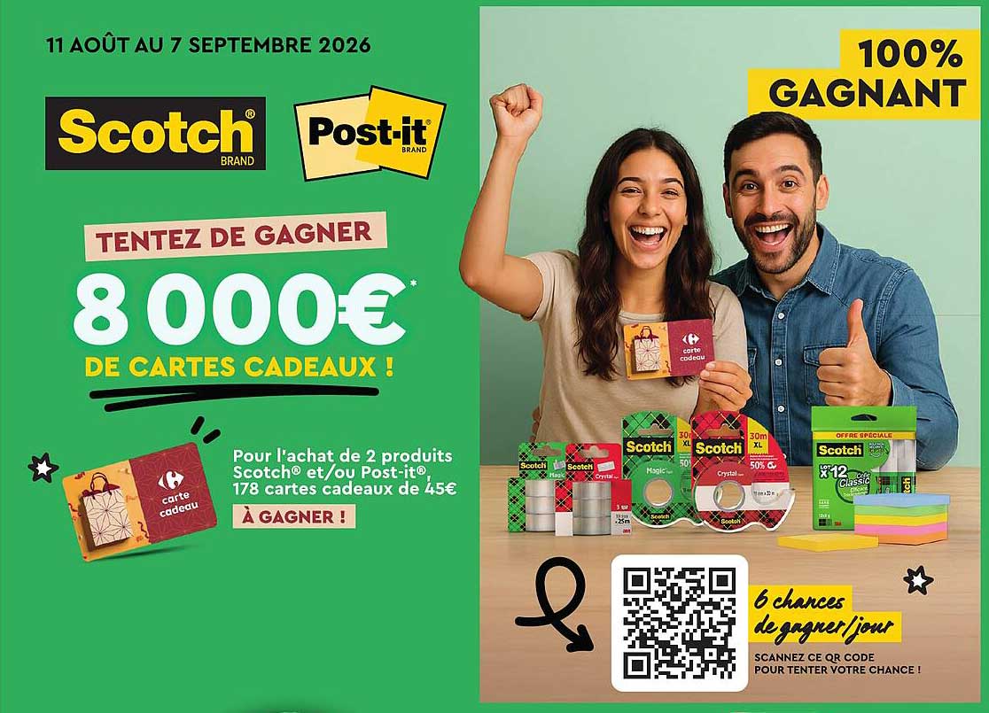 TENTEZ DE GAGNER 8 000€ DE CARTES CADEAUX !