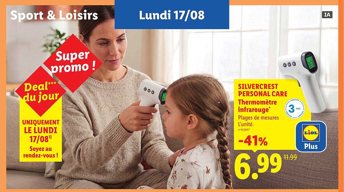 Thermomètre infrarouge*