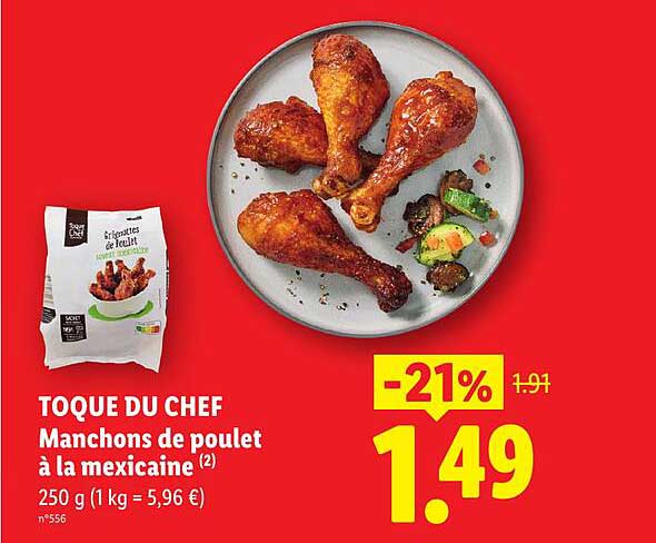 TOQUE DU CHEF Manchons de poulet à la mexicaine