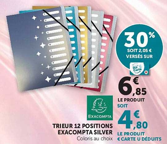 TRIEUR 12 POSITIONS EXACTOMPTA SILVER
