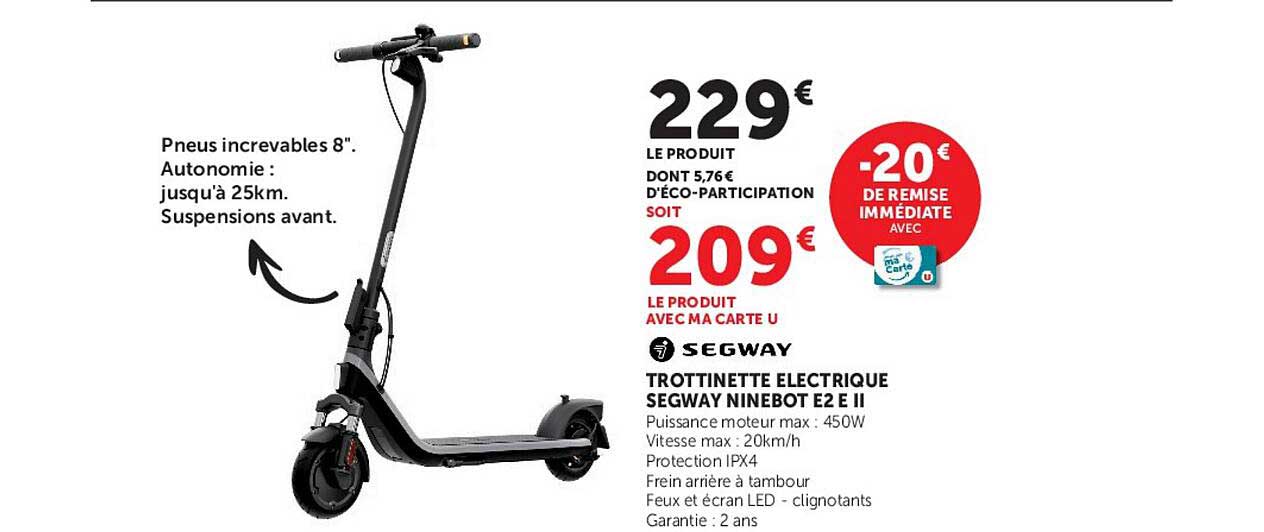 TROTTINETTE ÉLECTRIQUE SEGWAY NINEBOT E2 E II