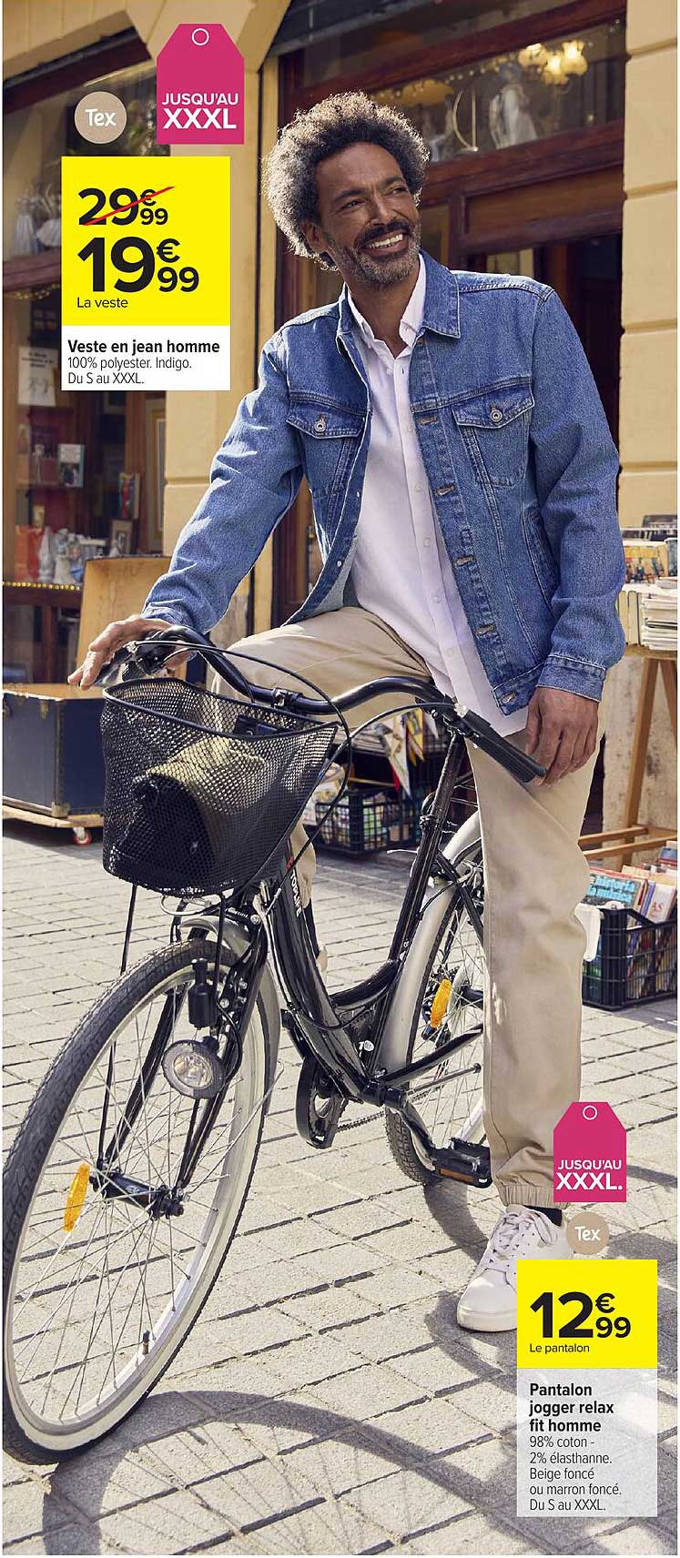 Veste en jean homme