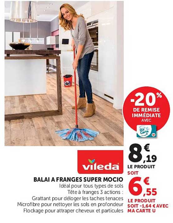 Vileda Balai à franges Super Mocio
