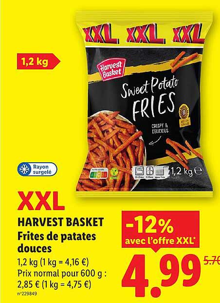 XXL HARVEST BASKET Frites de patates douces