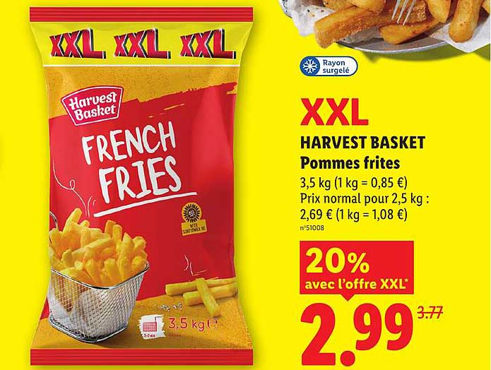 XXL HARVEST BASKET Pommes frites