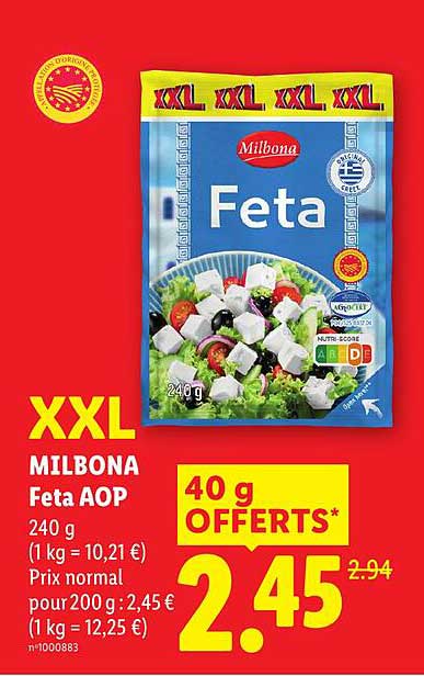 XXL MILBONA Feta AOP 240 g
