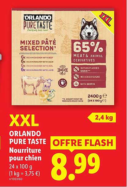 XXL ORLANDO PURE TASTE Nourriture pour chien