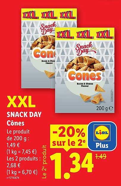 XXL SNACK DAY Cônes