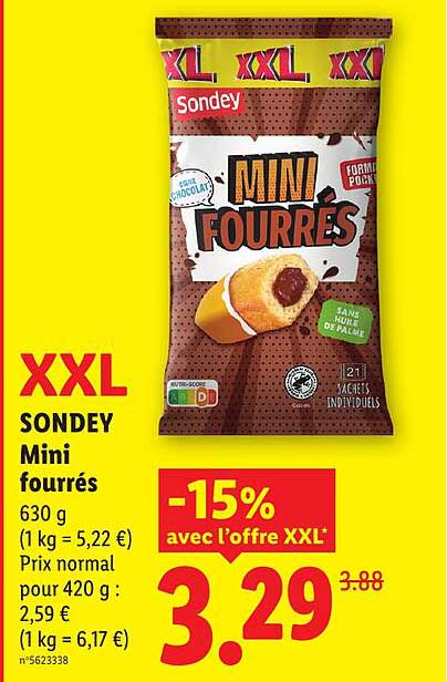 XXL SONDEY Mini fourrés 630 g