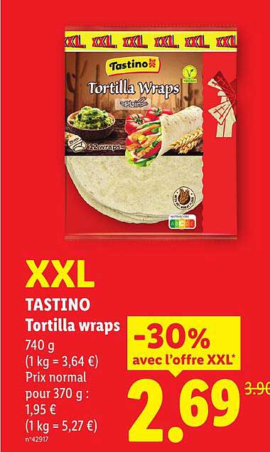 XXL TASTINO Tortilla wraps 740 g