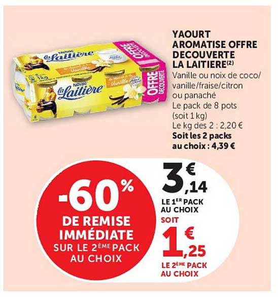 YAOURT AROMATISE OFFRE DECOUVERTE LA LAITIERE(2)
