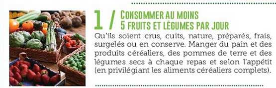 1 / 5 CONSOMMER AU MOINS FRUITS ET LÉGUMES PAR JOUR