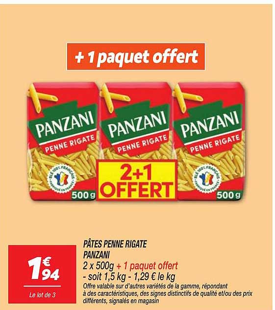 + 1 paquet offert