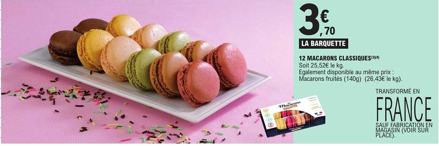 12 MACARONS CLASSIQUES