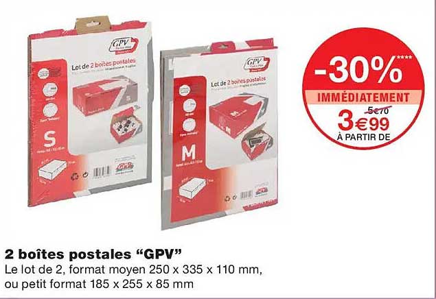 2 boîtes postales “GPV”