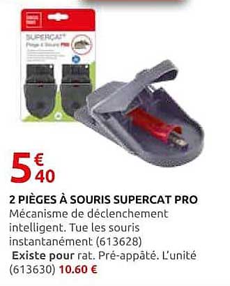 2 PIÈGES À SOURIS SUPERCAT PRO