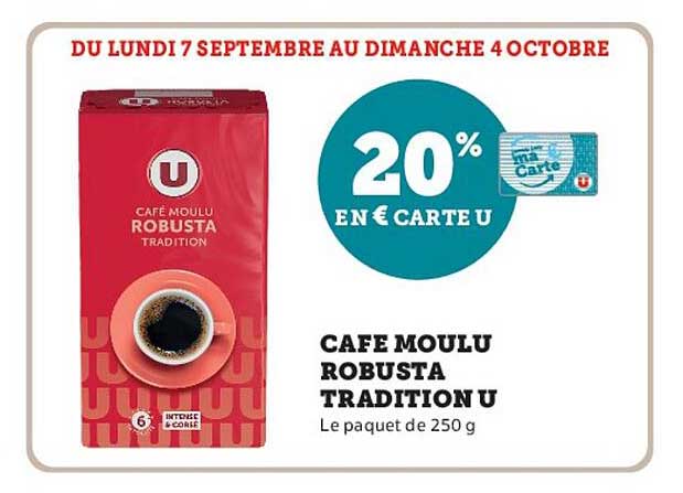 20% en € carte U