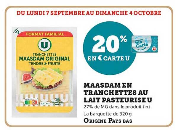 20% EN € CARTE U