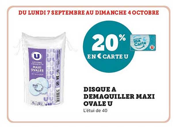 20% EN € CARTE U
