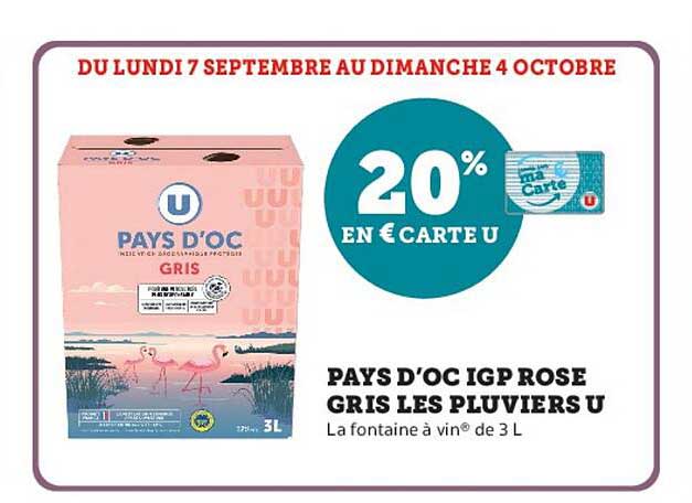 20% EN € CARTE U