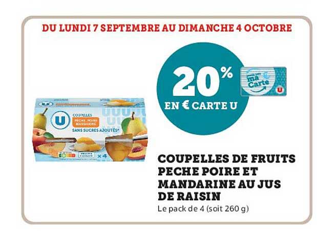 20% EN € CARTE U