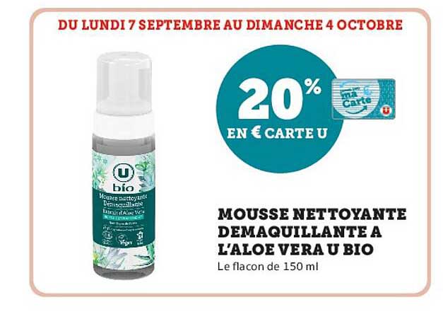 20% EN € CARTE U