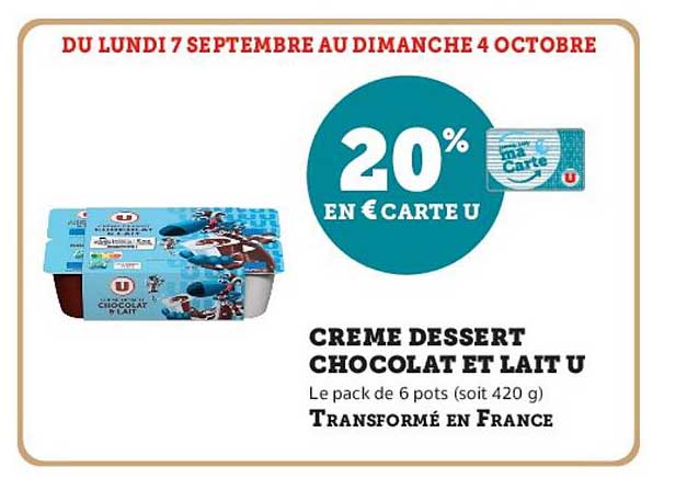 20% EN € CARTE U