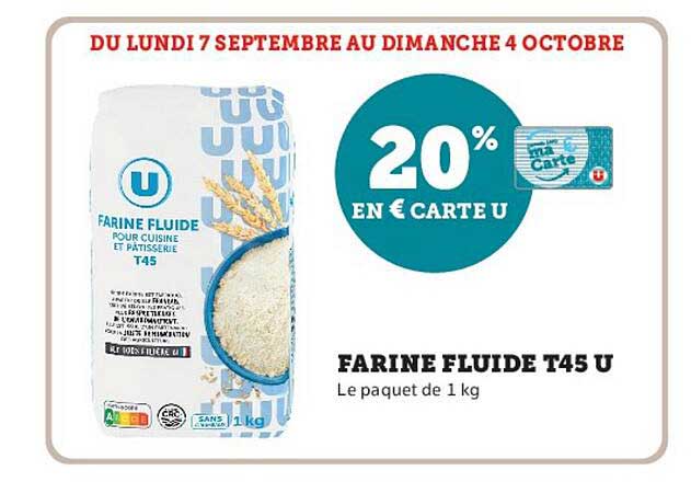 20% EN € CARTE U