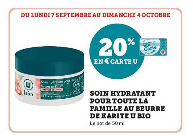 20% EN € CARTE U