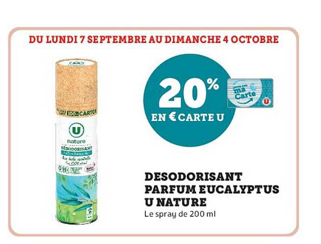 20% en € Carte U