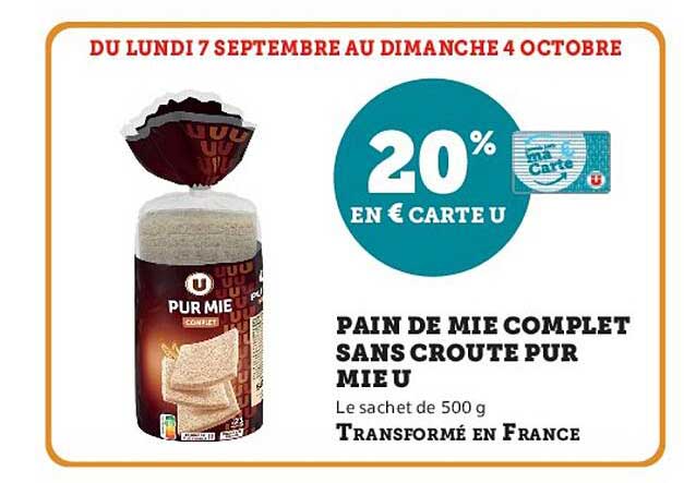20% EN € CARTE U