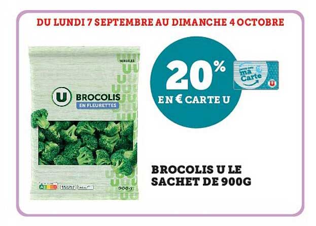 20% EN € CARTE U