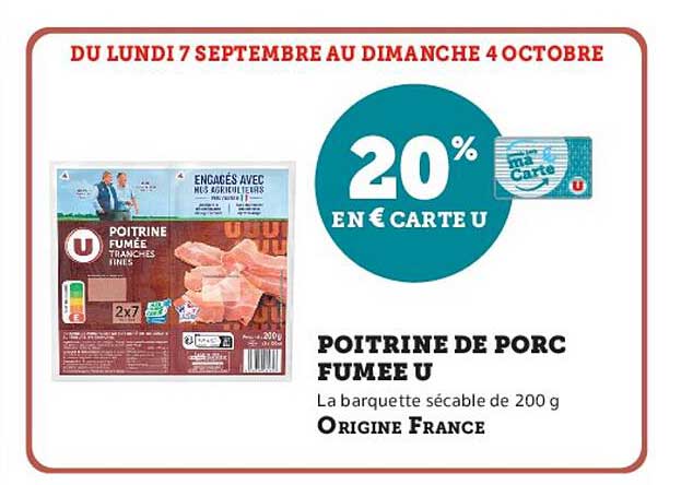 20% EN € CARTE U