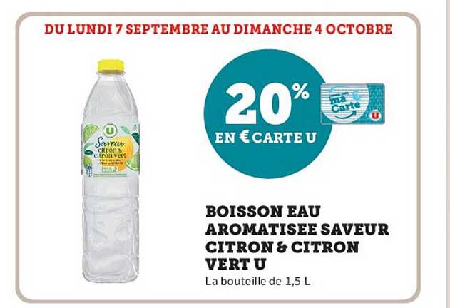 20% en € Carte U