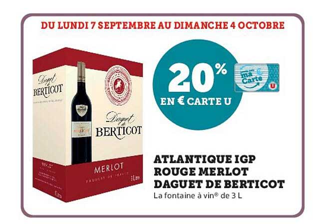 20% EN € CARTE U