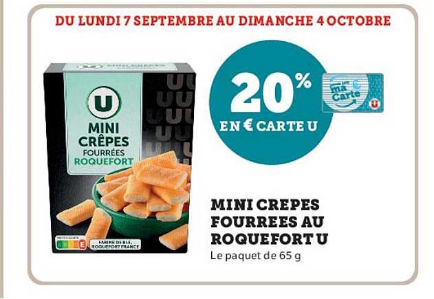 20% EN € CARTE U