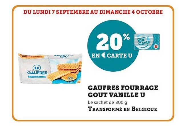 20% EN € CARTE U